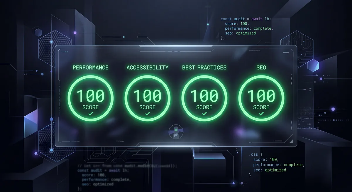 Google Lighthouse 100/100/100/100 Score Requirements